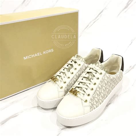 michael michael kors poppy lace up sneakers|michael kors poppy logo sneakers.